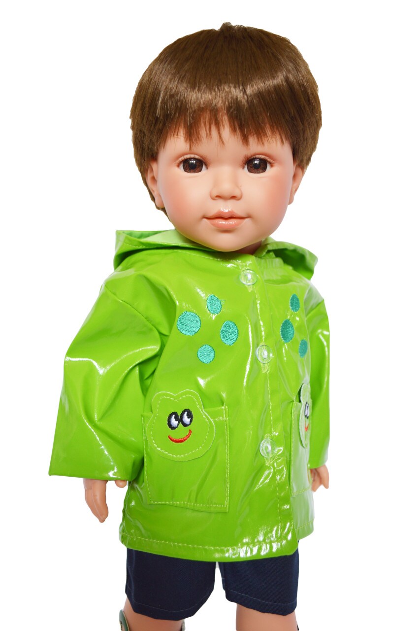MBD® Green Frog Raincoat for 18-Inch Dolls- Doll is not included